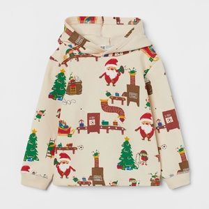 Printed Xmas Hoodie 3/4T (2-4Y) H&M kids